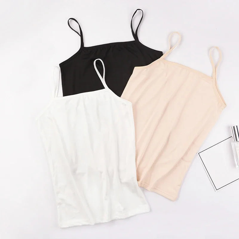 Sexy Camisoles Women Crop Tops Sleeveless Shirt Bralette Tops Solid Color Strap Skinny Vest Female Slimming Tanks Bra Underwear